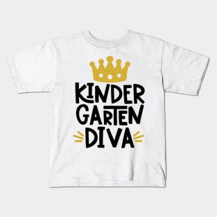 Kindergarten Diva Girls Cute Back to School Kids T-Shirt